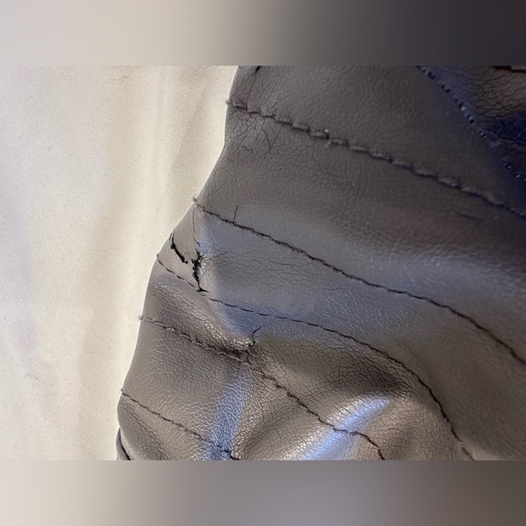 Jessica Simpson Gray Leather Jacket - Picture 5 of 6